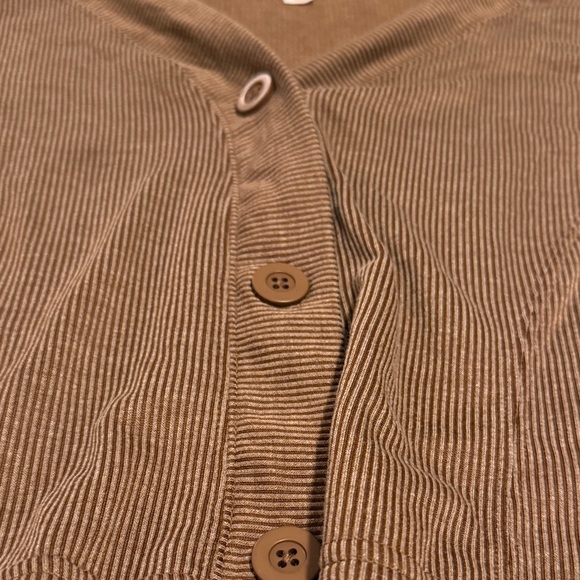 Colsie Brown Ribbed Cardigan - Picture 3 of 3